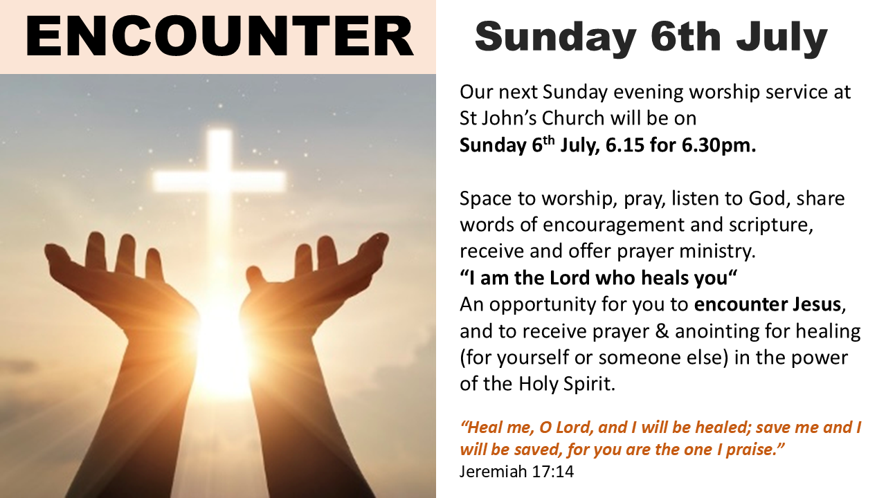 Encounter – Sunday 6th July at 6.15pm
